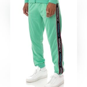 Kappa Green Logo Tape Track Pants • Size Large • Retro Streetwear